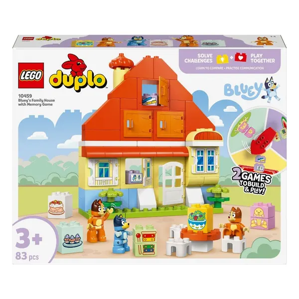 LEGO und Lernspielzeug:  LEGO DUPLO Blueys Haus und Gedächtnis-Herausforderung Bausatz 10459 (83 Teile) 