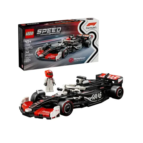 LEGO SPEED CHAMPIONS 77250 MoneyGram Haas F1 Team VF-24 Racing Car Building Toy (242 pieces)