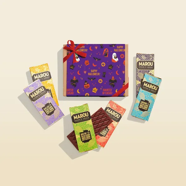 Socola Maison Marou: Hộp Quà Tặng 6 Thanh Single Origin 24G Marou - Phiên Bản Halloween | Flosa