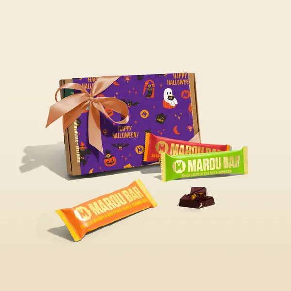 Socola Maison Marou: Hộp Quà Tặng 12 Thanh Marou Bar - Phiên Bản Halloween | Flosa
