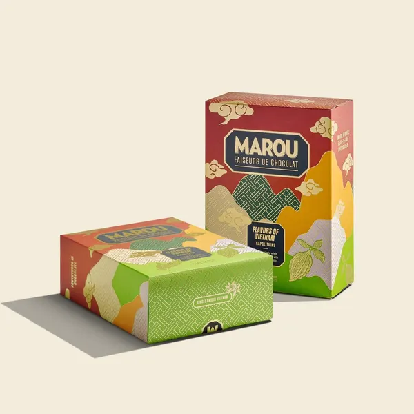 Marou 6 Flavors Of Vietnam Napolitains Chocolate 36-Piece Gift Box