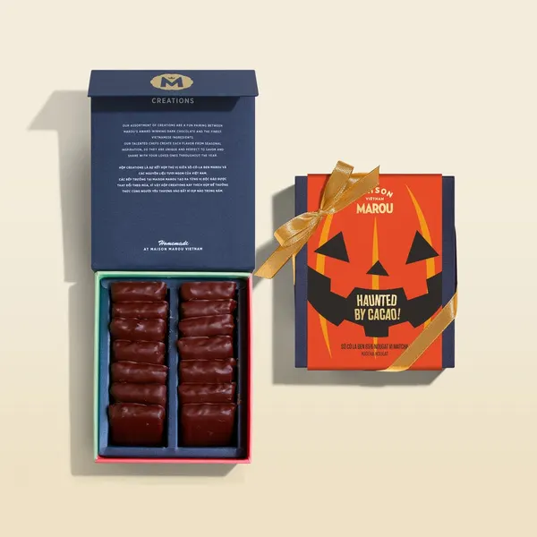 Socola Đen 65% Nougat Vị Matcha Marou - Phiên Bản Halloween