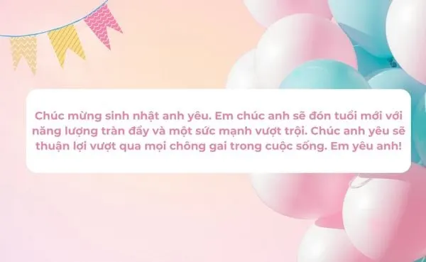 Stt chúc mừng sinh nhật người yêu con trai dài