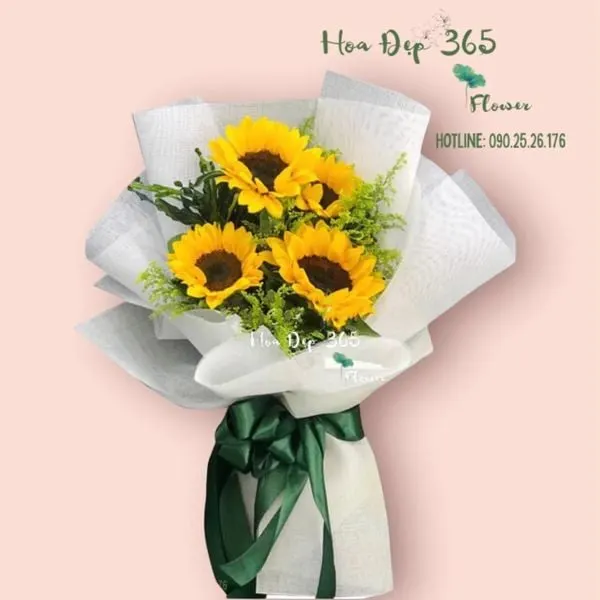Bó hoa màu vàng tặng 20/10 cho mẹ ý nghĩa, đẹp rực rỡ mang tên Ánh Sáng - HBD138