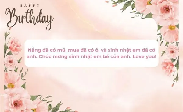 Cap chúc mừng sinh nhật người yêu độc lạ