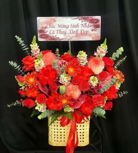  Hoa Giỏ Ngọn Lửa Tình Yêu - HG70 