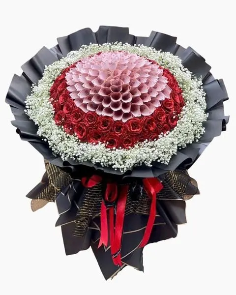  Bó Hoa Trái Tim Đam Mê - Hoa 20/10 - HT93 