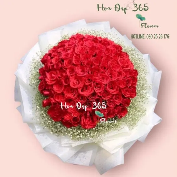 Bó Hoa Hồng Đỏ 99 Bông