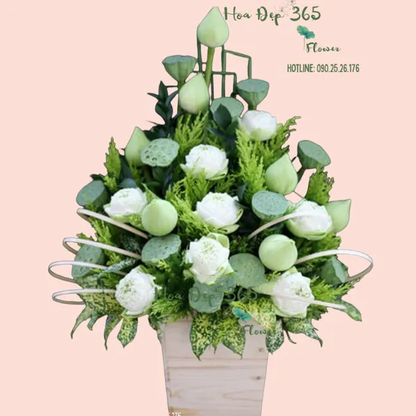 Hộp Hoa White Lotus - HG26