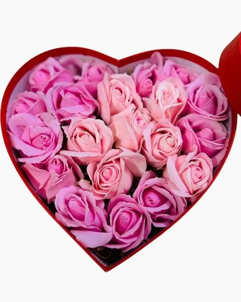 Fragrant Soap Heart Flower Box - HST41