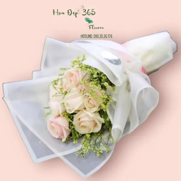 Love Mondial là bó hoa hồng pastel phù hợp làm quà 8/3