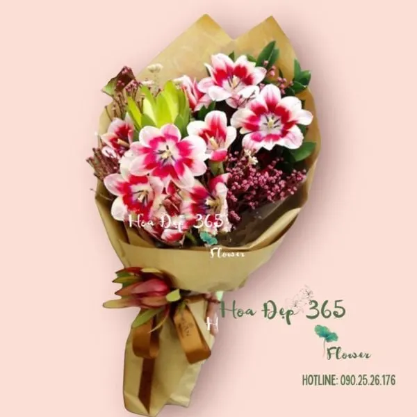 Bó hoa tulip Hà Lan độc đáo dành tặng phụ nữ ngày 8/3