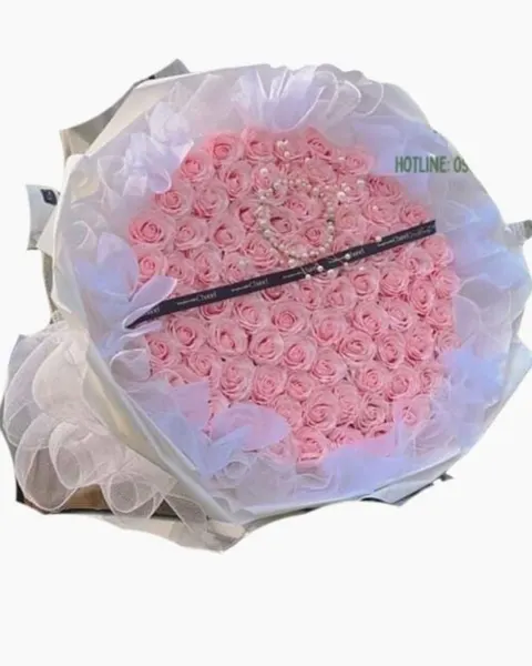 Bouquet of 200 Pink Roses - HST38 - Flowers for March 8