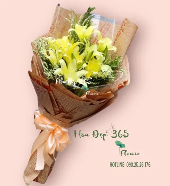 Bó Hoa Ly Vàng rực rỡ
