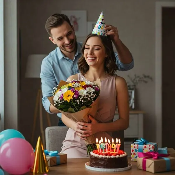 Sinh nhật Vợ vui vẻ và rạng rỡ