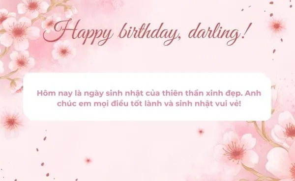 Lời chúc sinh nhật người yêu con gái đơn giản