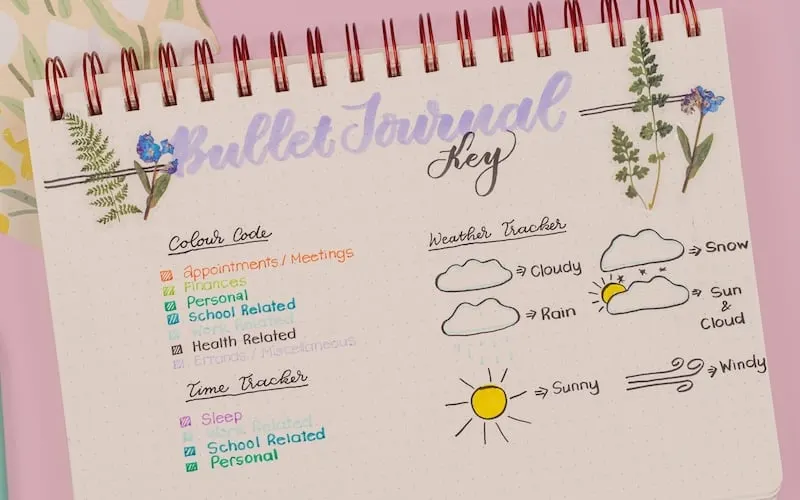 Sổ tay trang trí hoặc bullet journal - quà sinh nhật cho bạn thân nữ thích sáng tạo