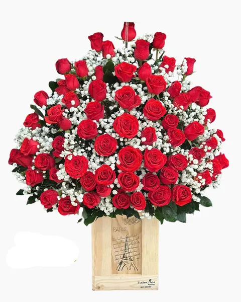  Hộp Hoa Hồng Tươi-HH77 