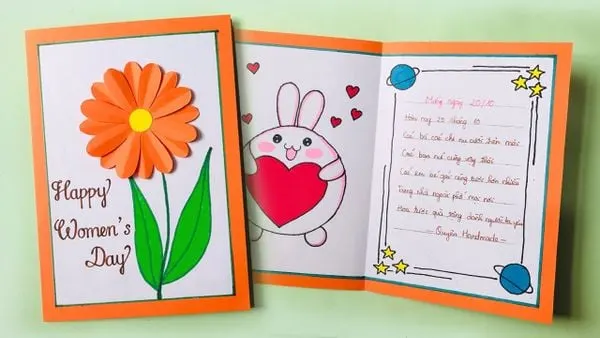 Thiệp tự làm sẽ là một món quà ý nghĩa với cô giáo trong ngày 20/10 (Nguồn: Internet)