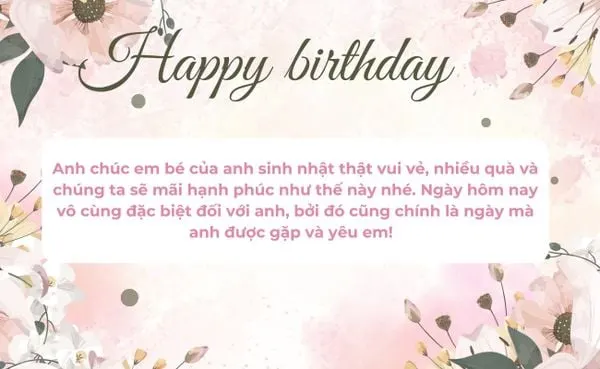 Lời chúc sinh nhật bạn gái dài và đầy tình cảm