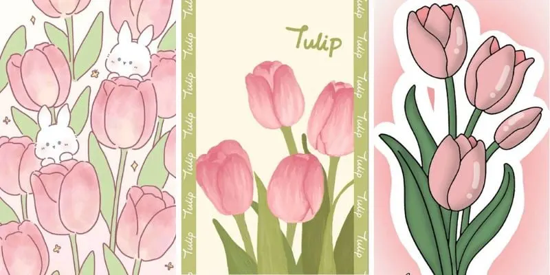 Hình nền hoa tulip cute cho điện thoại
