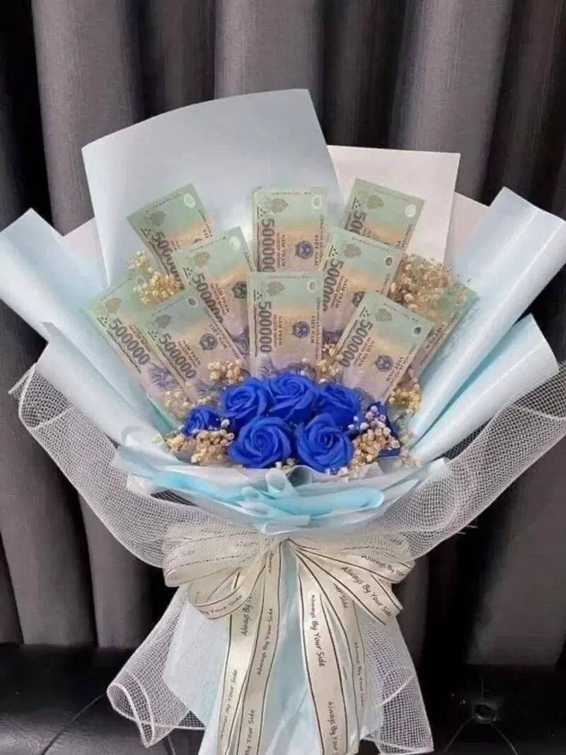Mẫu hoa tiền 500k 10 tờ đẹp