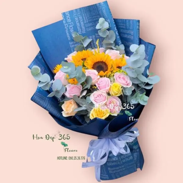 Bó hoa tươi lạc quan với một chiếc thiệp lời chúc 20/11 sẽ là một món quà tinh thần không bao giờ lỗi thời