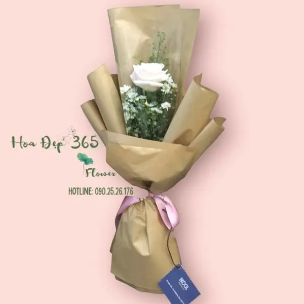 Bó hoa hồng đơn giản
