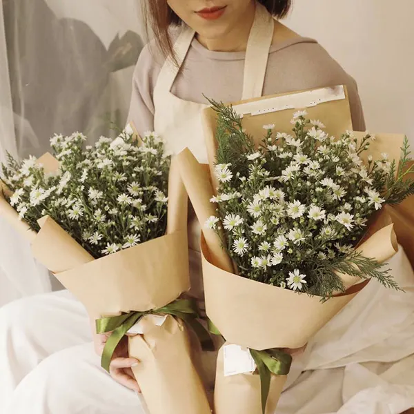 Bó Hoa Thạch Thảo Trắng