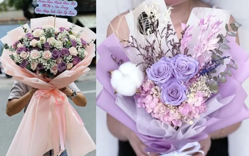 Phân loại ý nghĩa của hoa hồng tím theo từng sắc độ đậm, nhạt và tím khói