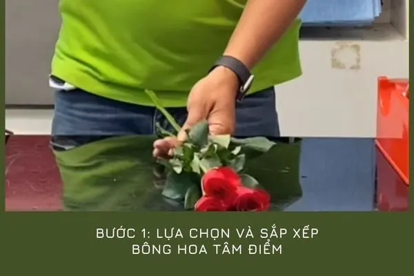 Chọn 3 cây bông hồng làm điểm tâm