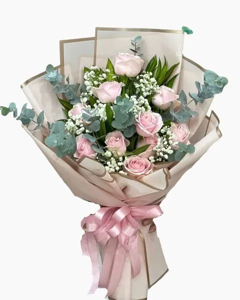 Pastel Rose Bouquet - HBD109 - March 8 Flowers