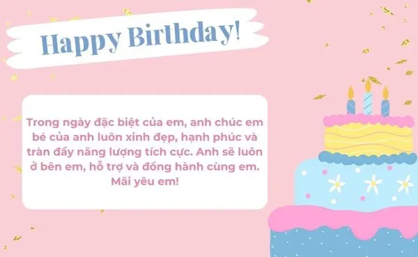 Stt chúc sinh nhật người yêu con gái lãng mạn