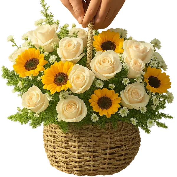 Giỏ Hoa Khai Trương Để Bàn Nắng Hạ - HG58