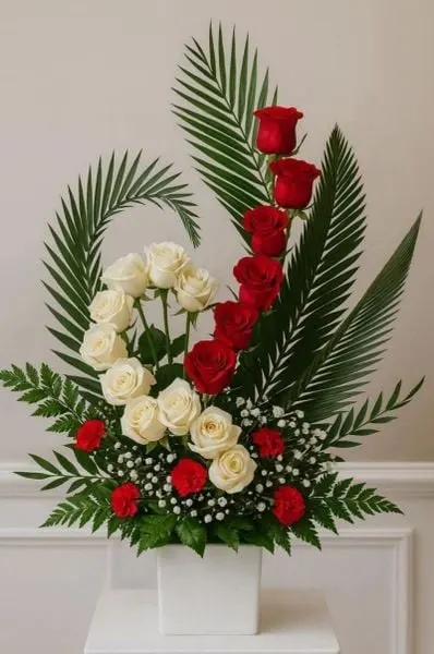 Mẫu hoa hồng cắm bàn thờ đẹp