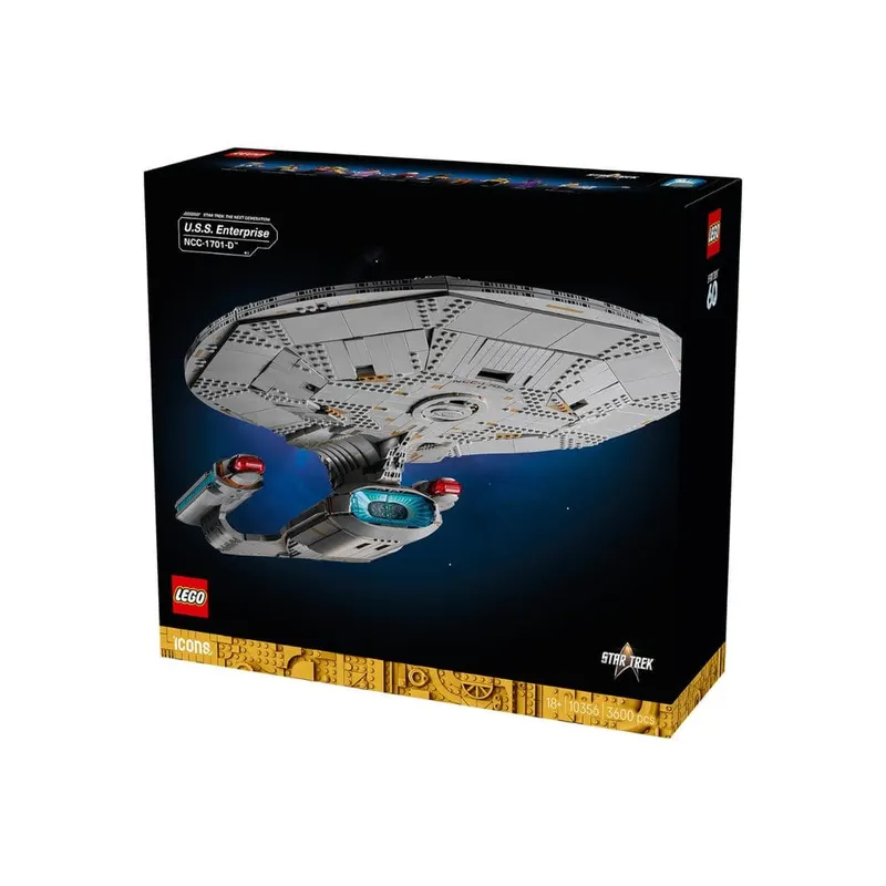  Đồ Chơi Star Trek: Tàu Vũ Trụ U.S.S. Enterprise NCC-1701-D LEGO ICONS 10356 (3600 chi tiết) 