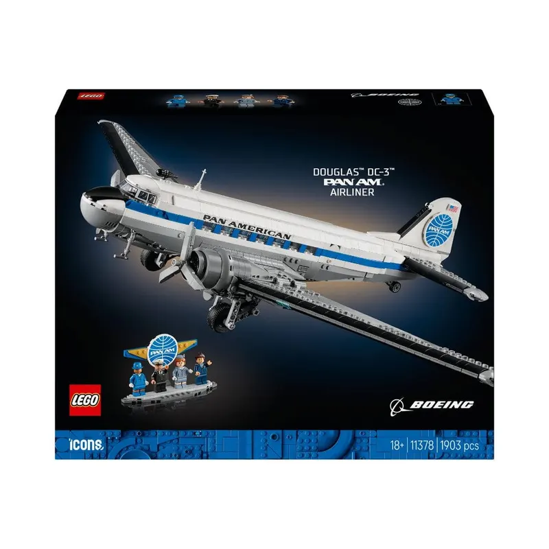  Đồ Chơi Lắp Ráp Máy Bay Chở Khách Douglas DC-3 PAN AM LEGO ICONS 11378 (1903 chi tiết) 