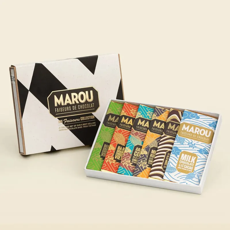 Marou The Faiseurs Collection 6 Chocolate Mini Bars Gift Box