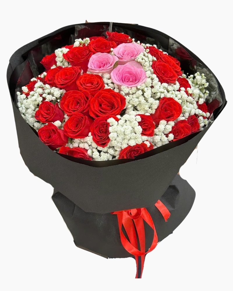 :  花束 粉 Tâm Rực Lửa - HBT144 