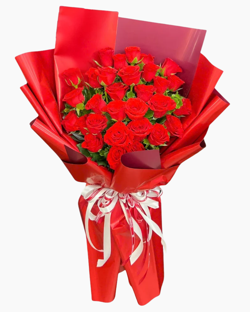 :  紅唇情歌花束 - HBD378 