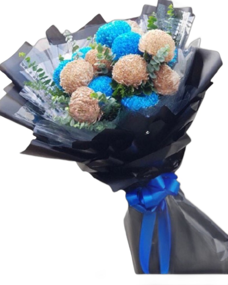 Hoa Bó Dài: Bó Cúc Mẫu Đơn Mix Màu - HBD213 - Hoa 8/3