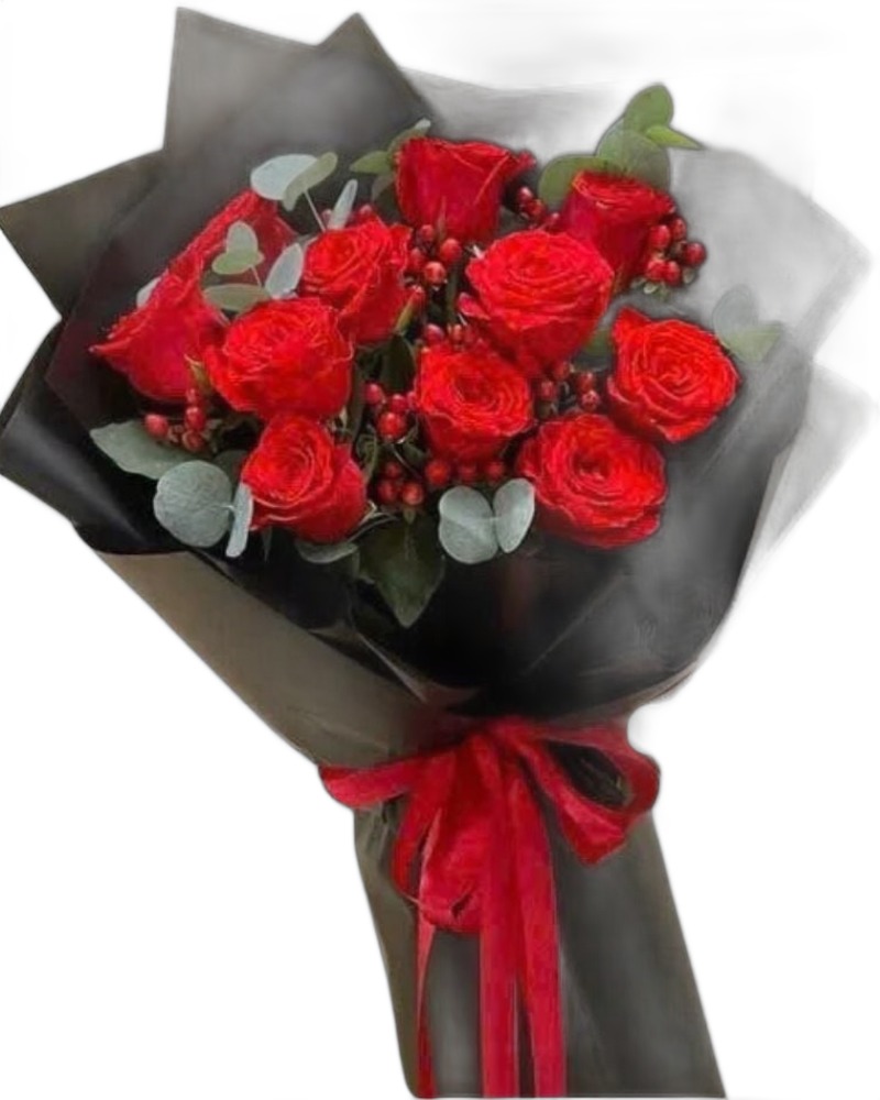 Hoa Bó Dài: Bó Hoa Hồng Đỏ Charming - HBD268