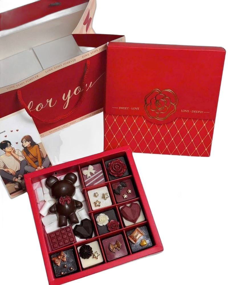 Hộp Chocolate: Hộp Chocolate Gấu - HCCL15 - Quà Tặng Tình Yêu
