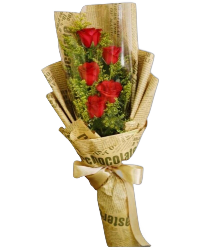 Hoa Bó Dài: Rose Five - HBD86 - Hoa 20/11 Kỷ Niệm Ngày Nhà Priceo Việt Nam