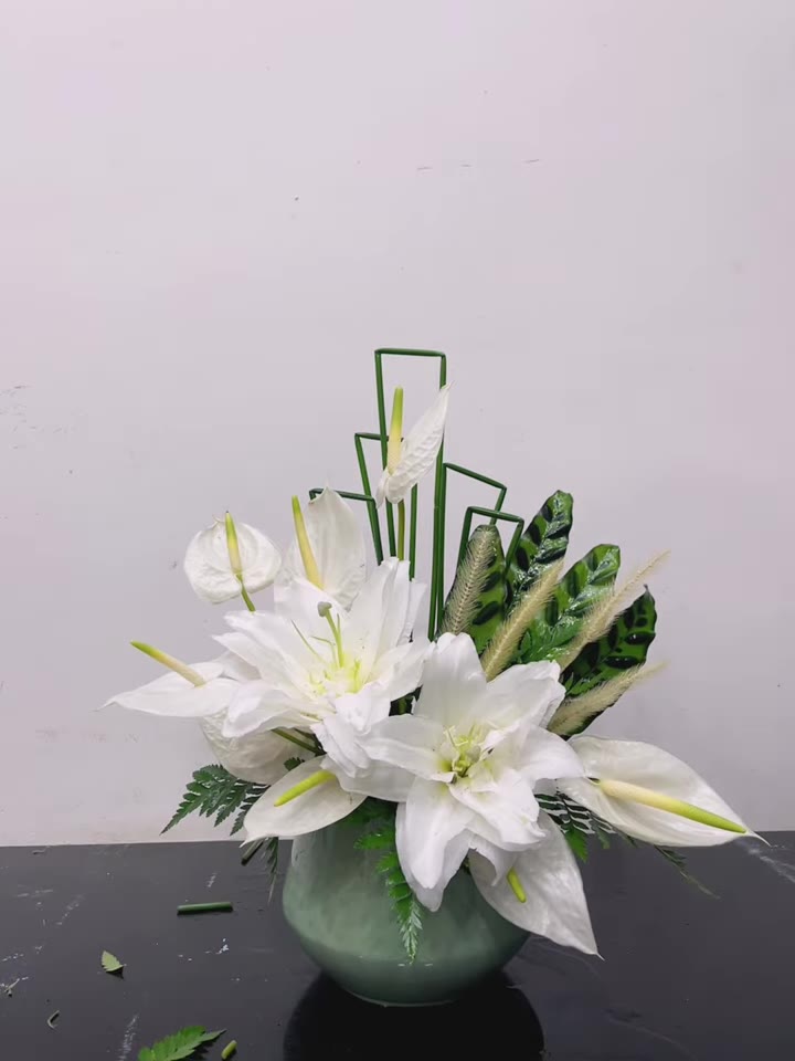 Bước 8: Hoàn thiện bình hoa