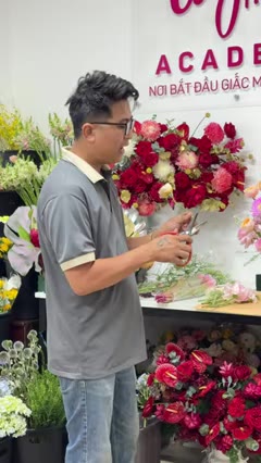 Bước 2: Sắp xếp hướng hoa