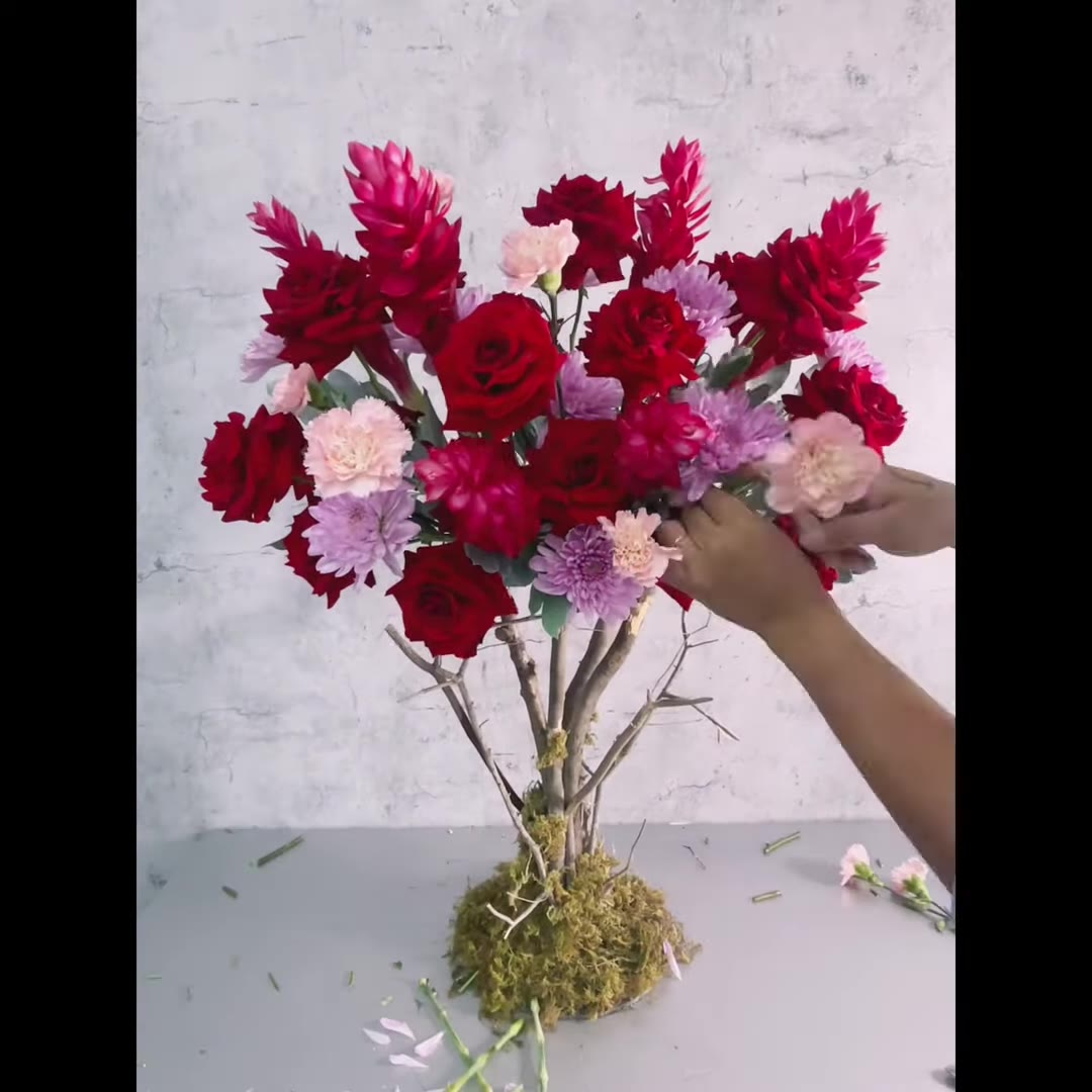 Bước 6: Thêm hoa cẩm chướng
