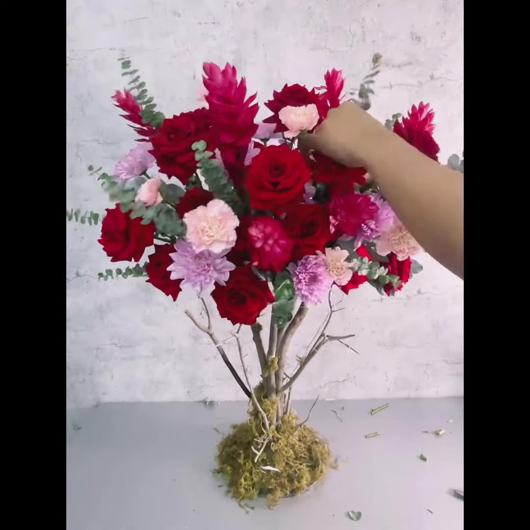 Bước 7: Hoàn thiện bình hoa