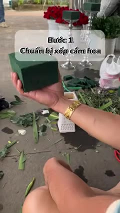 Bước 1: Chuẩn bị xốp